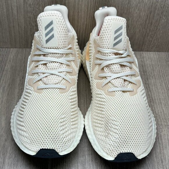 Adidas Shoes Mens 7.5 Alphaboost Ecru Tint 'Glow Orange' Running Sneakers G28565 - Picture 5 of 12
